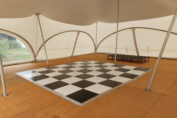 chequered dancefloor