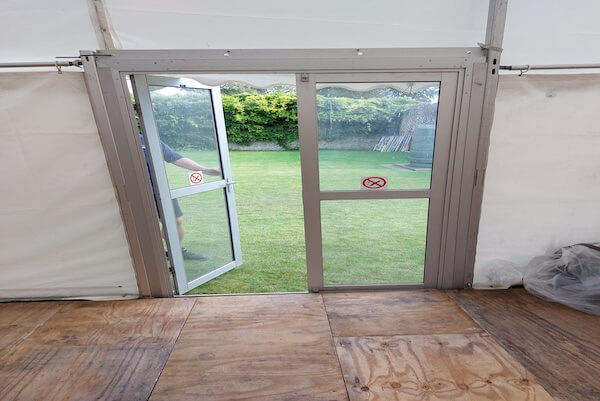 rigid doors for clearspan marquees