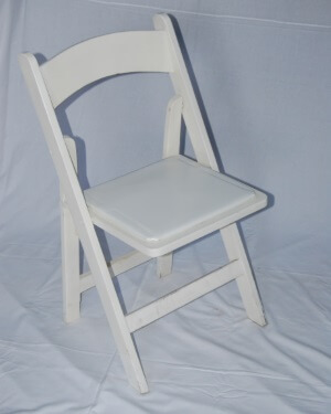 folding white wooden chair