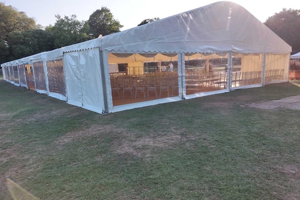12m x 30m Marquee With Linings Chairs Set Up