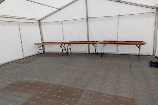 6m Catering Marquee With Plastic Flooring