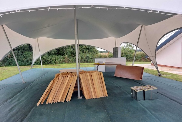 Capri Marquee Being Set Up